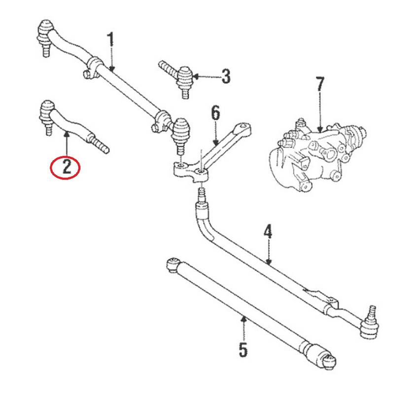 Mercedes Tie Rod End - Front Passenger Side Outer 0013304135